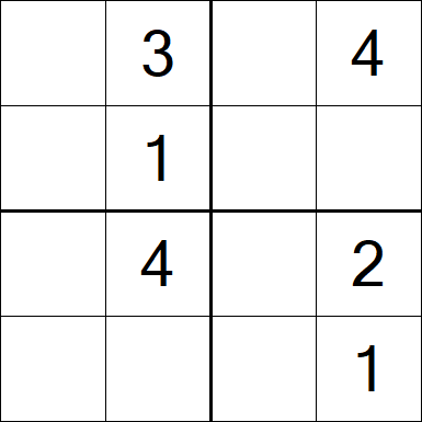 Sudoku 4x4 - Fácil
