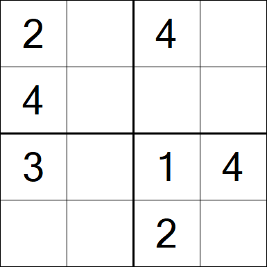 Sudoku 4x4 - Fácil