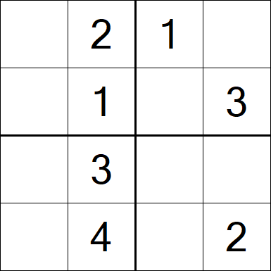 Sudoku 4x4 - Fácil