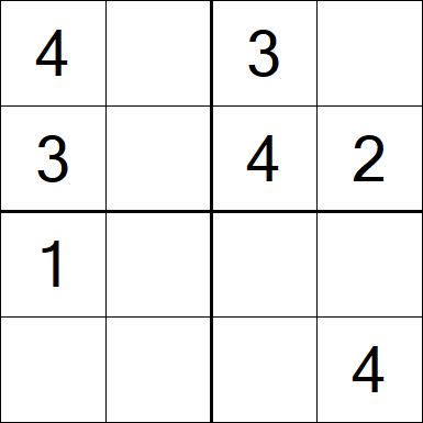 Sudoku 4x4 - Fácil