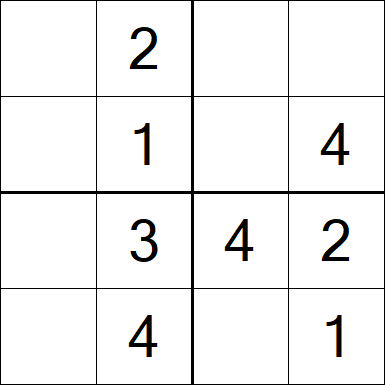 Sudoku 4x4 - Fácil