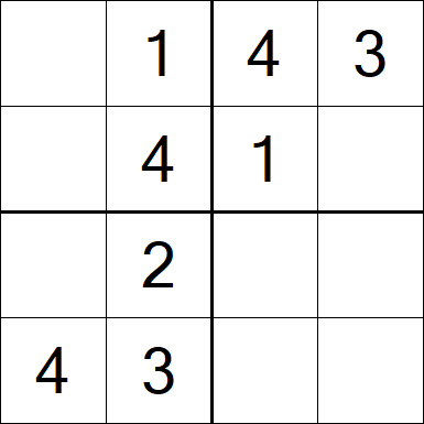 Sudoku 4x4 - Fácil