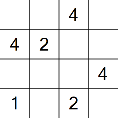 Sudoku 4x4 - Fácil