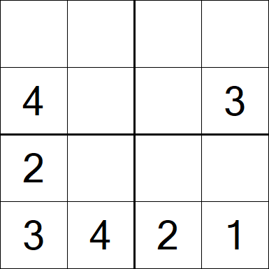 Sudoku 4x4 - Fácil