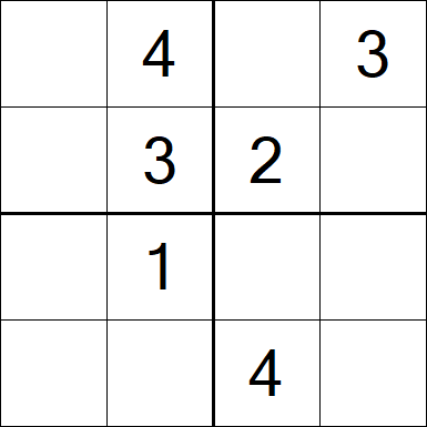 Sudoku 4x4 - Fácil