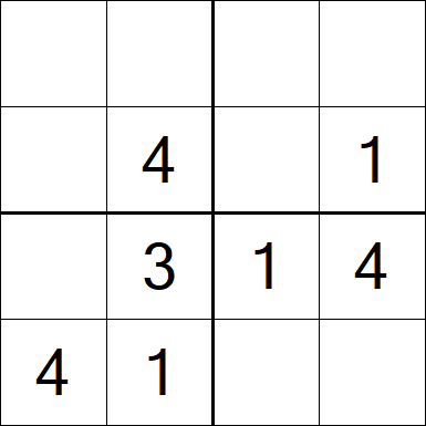 Sudoku 4x4 - Fácil
