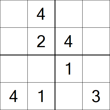 Sudoku 4x4 - Fácil