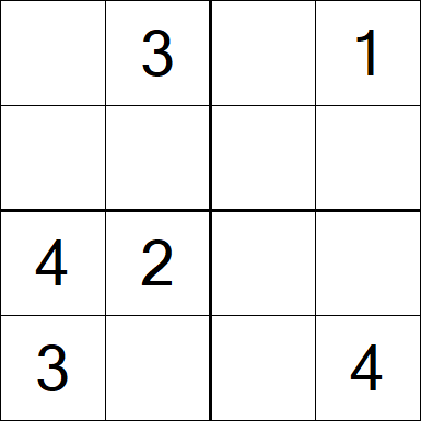 Sudoku 4x4 - Simple