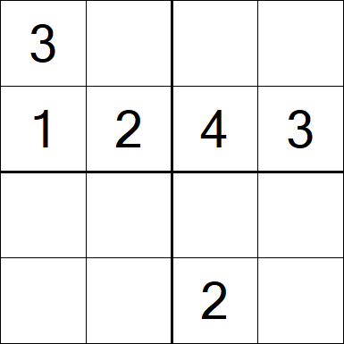 Sudoku 4x4 - Fácil