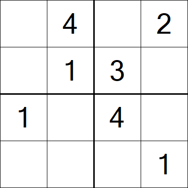 Sudoku 4x4 - Fácil