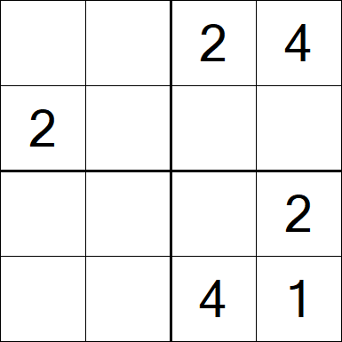Sudoku 4x4 - Fácil