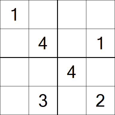 Sudoku 4x4 - Fácil