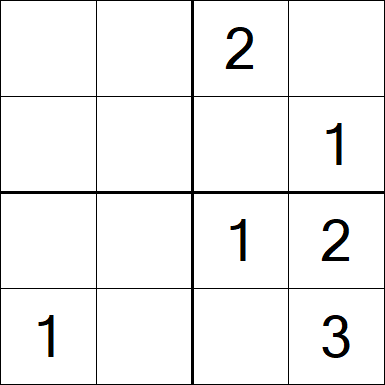 Sudoku 4x4 - Fácil