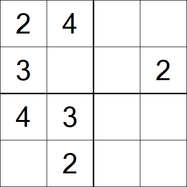 Sudoku 4x4 - Simple