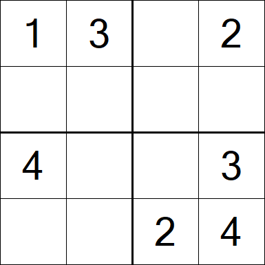 Sudoku 4x4 - Fácil