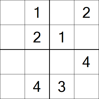 Sudoku 4x4 - Fácil