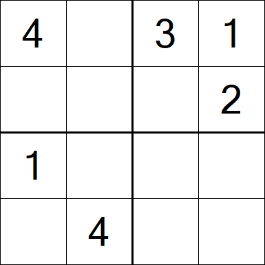 Sudoku 4x4 - Fácil
