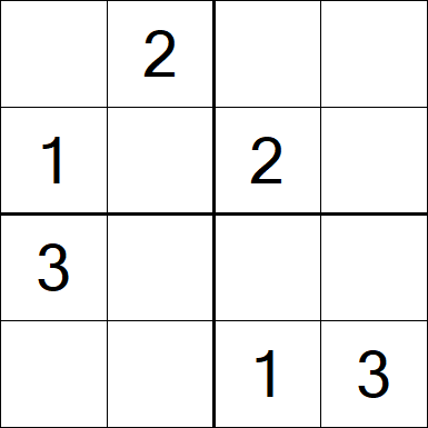 Sudoku 4x4 - Fácil