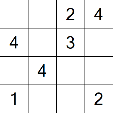 Sudoku 4x4 - Fácil
