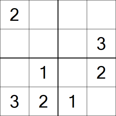 Sudoku 4x4 - Simple
