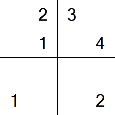 Sudoku 4x4 - Fácil