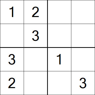 Sudoku 4x4 - Fácil