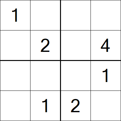 Sudoku 4x4 - Fácil