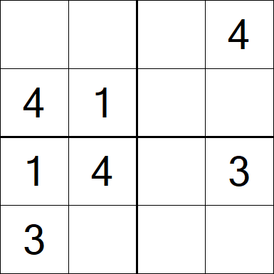 Sudoku 4x4 - Fácil