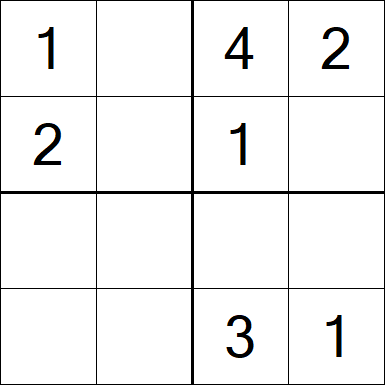 Sudoku 4x4 - Fácil