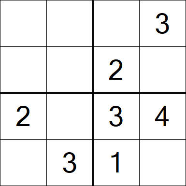 Sudoku 4x4 - Fácil