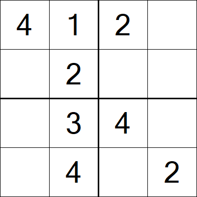 Sudoku 4x4 - Fácil