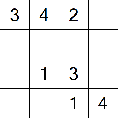 Sudoku 4x4 - Fácil
