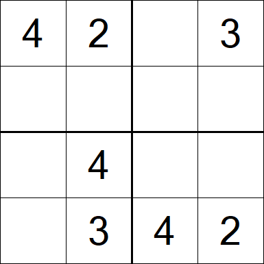 Sudoku 4x4 - Fácil