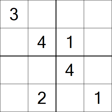 Sudoku 4x4 - Fácil