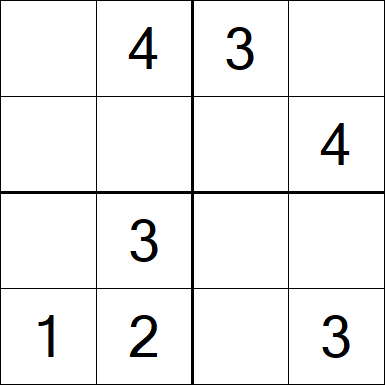 Sudoku 4x4 - Fácil