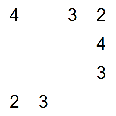 Sudoku 4x4 - Fácil