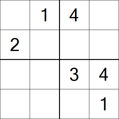 Sudoku 4x4 - Fácil