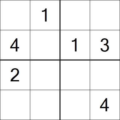 Sudoku 4x4 - Fácil