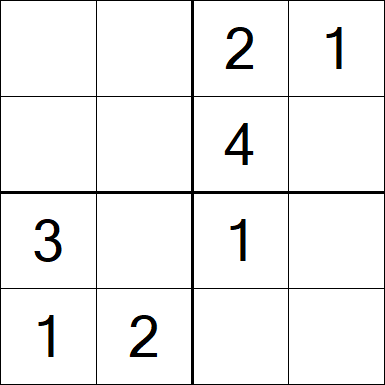 Sudoku 4x4 - Fácil