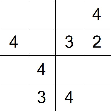 Sudoku 4x4 - Fácil