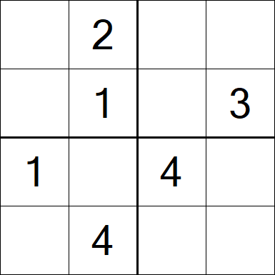 Sudoku 4x4 - Fácil