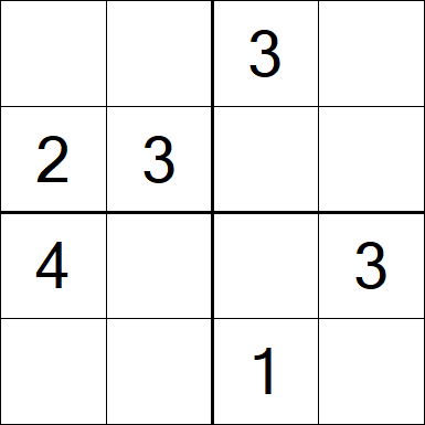 Sudoku 4x4 - Fácil