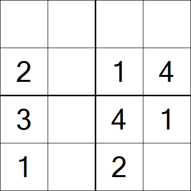 Sudoku 4x4 - Fácil