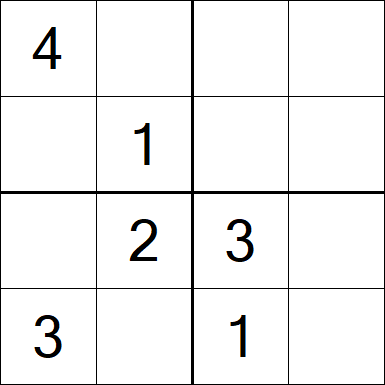 Sudoku 4x4 - Fácil
