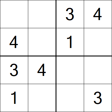 Sudoku 4x4 - Fácil