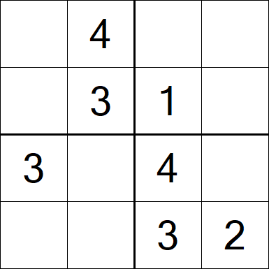 Sudoku 4x4 - Simple
