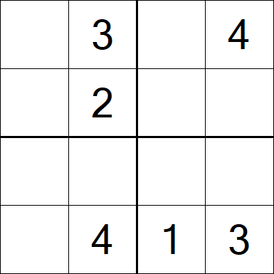 Sudoku 4x4 - Fácil