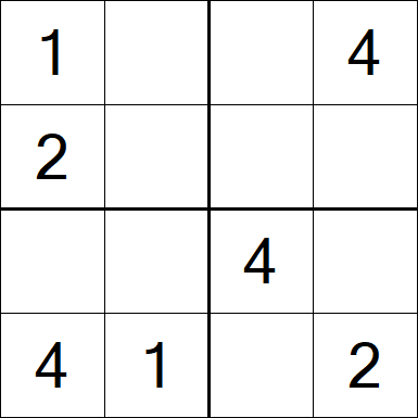Sudoku 4x4 - Fácil
