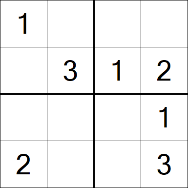 Sudoku 4x4 - Fácil