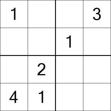Sudoku 4x4 - Fácil